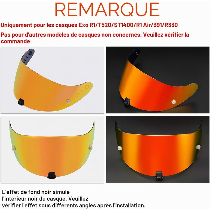 Visière teintée rouge pour casques Scorpion - Jusqu'à -43% de remise