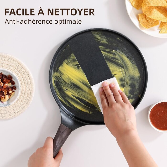 Poêle à crêpes 26 cm antiadhésive - Tous feux induction - Jusqu'à -42%