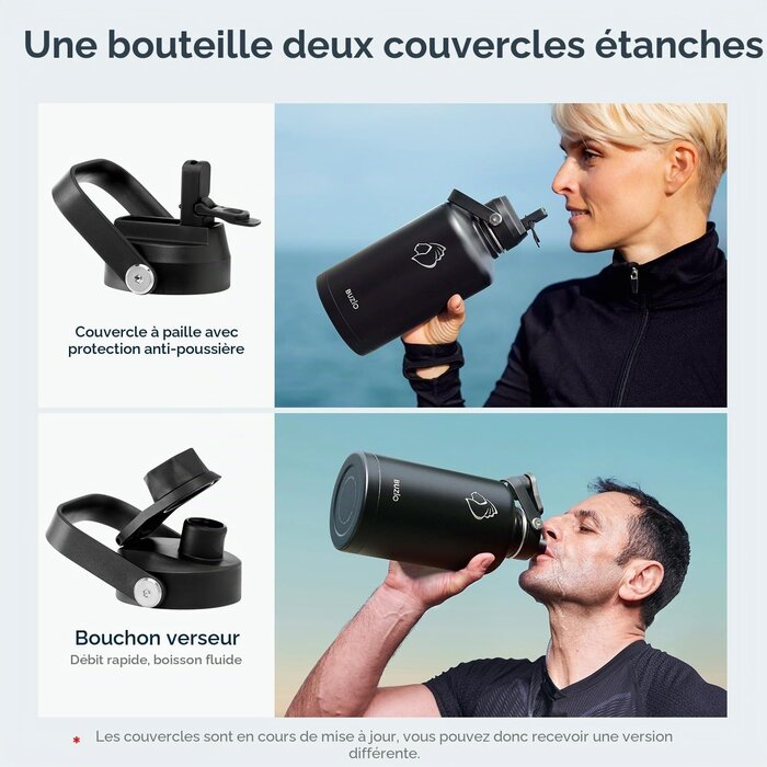 Amazon Bouteille isotherme 1,9 L - Noir - Jusqu'à -44% sur les retours client