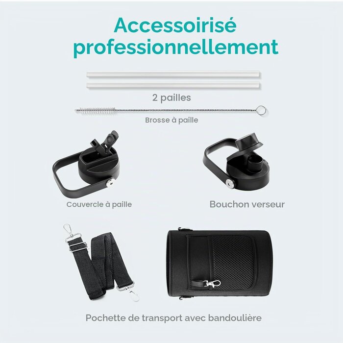 Amazon Bouteille isotherme 1,9 L - Noir - Jusqu'à -44% sur les retours client