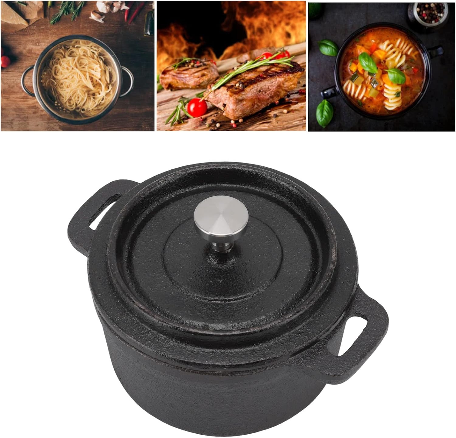 Cocotte en fonte ronde 20 cm - Tous feux - Jusqu'à -46%