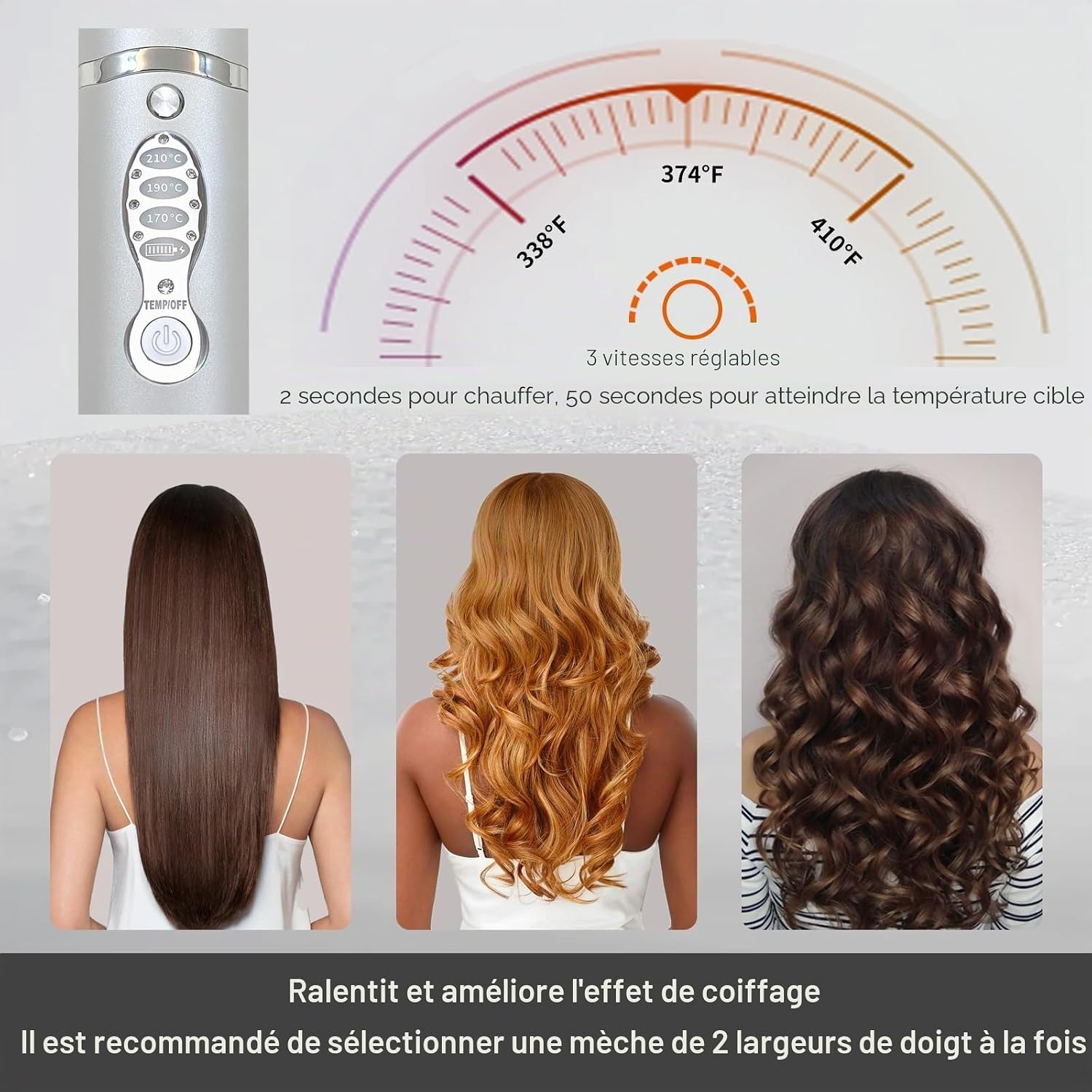 Mini lisseur sans fil 2-en-1 Blanc - 66% de remise