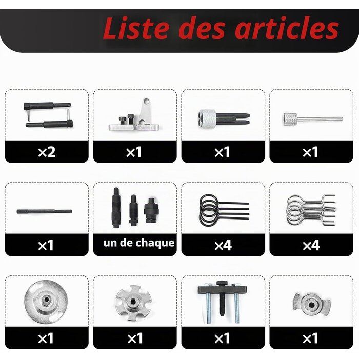 Kit d'outils de calage distribution V6 & V8 - Jusqu'à -41% sur l'outillage