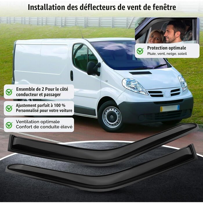 Déflecteurs d'air pour utilitaires 2001-2014 - Jusqu'à 45% de réduction