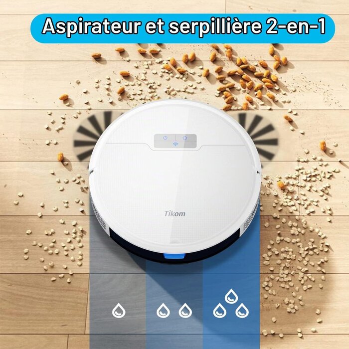 Robot Aspirateur Laveur 2-en-1 - 4500 Pa - Jusqu'à -41% sur notre sélection