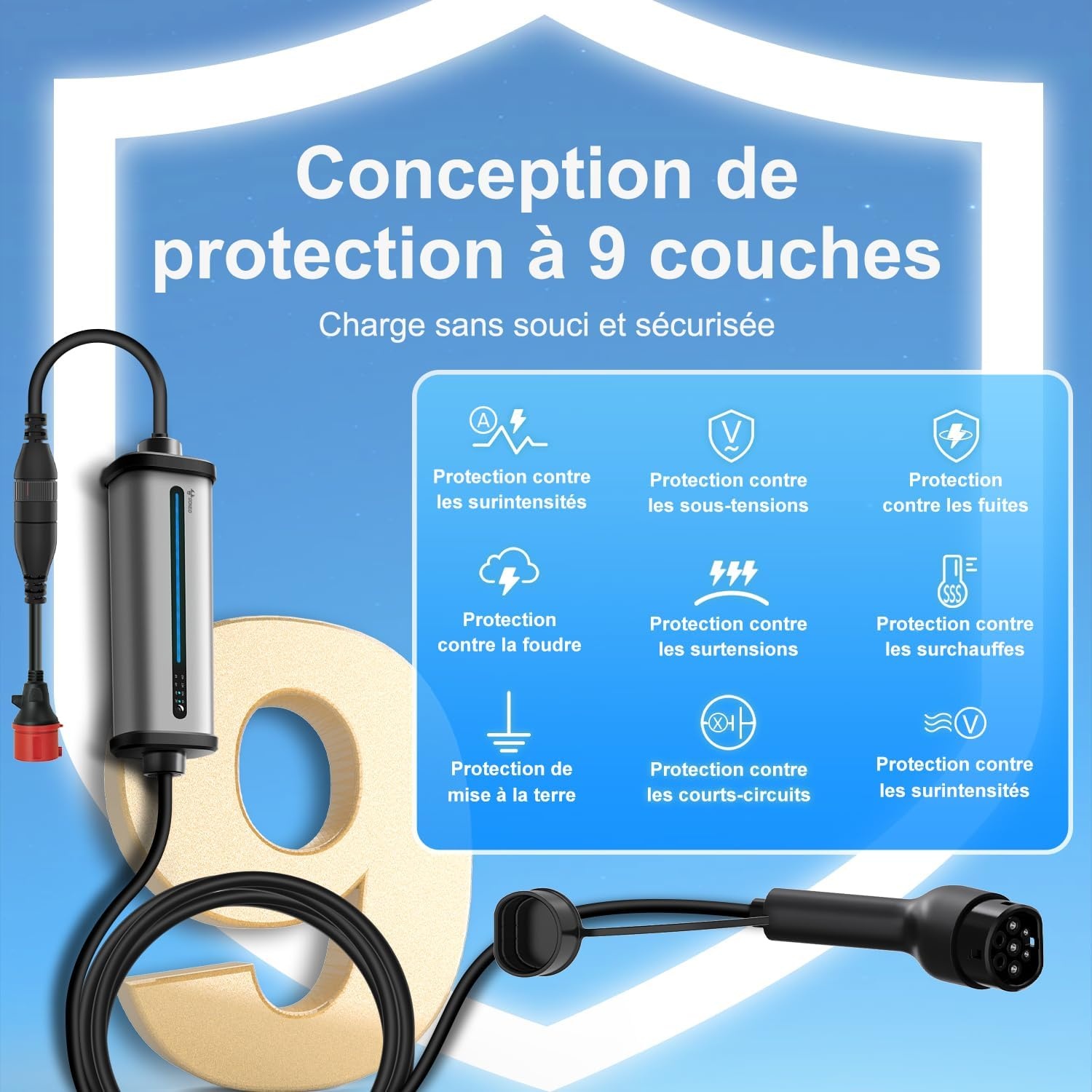 Borne de recharge mobile 11 kW Type 2 - Jusqu'à -43% de remise