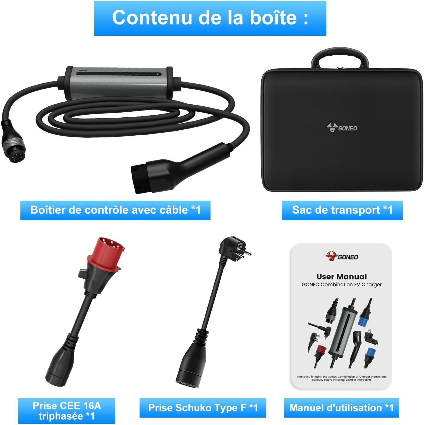 Borne de recharge mobile 11 kW Type 2 - Jusqu'à -43% de remise