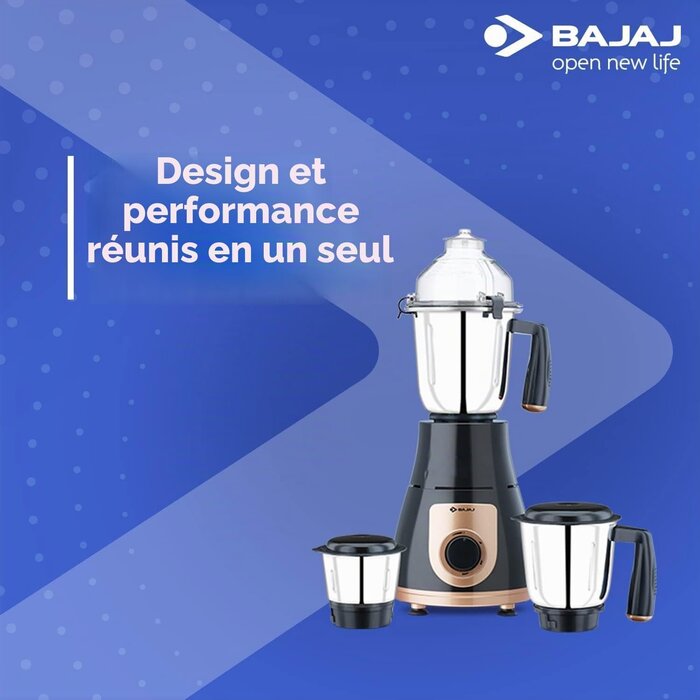 Blender multifonction 750W - 3 bols inox - Jusqu'à -47%