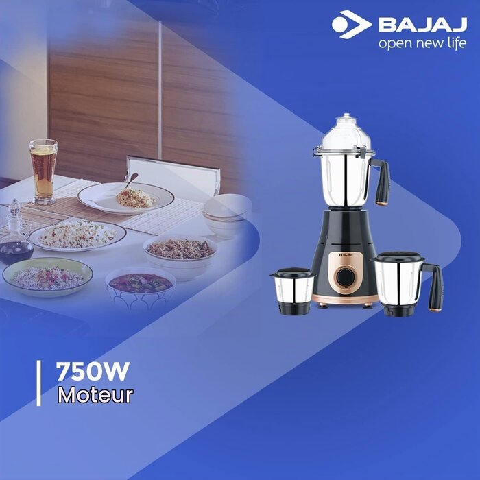 Blender multifonction 750W - 3 bols inox - Jusqu'à -47%