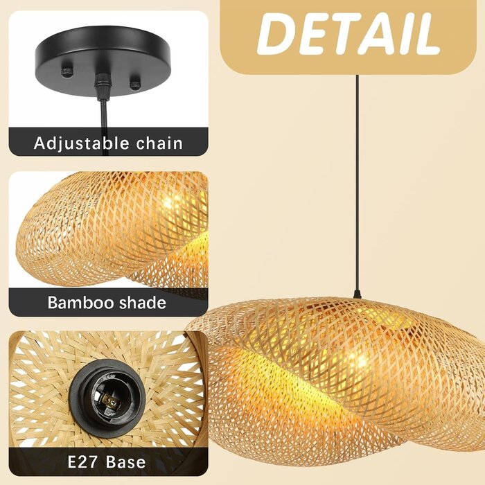 Amazon Suspension Bambou Tressé Ø60cm Style Bohème - Jusqu'à -46% de remise