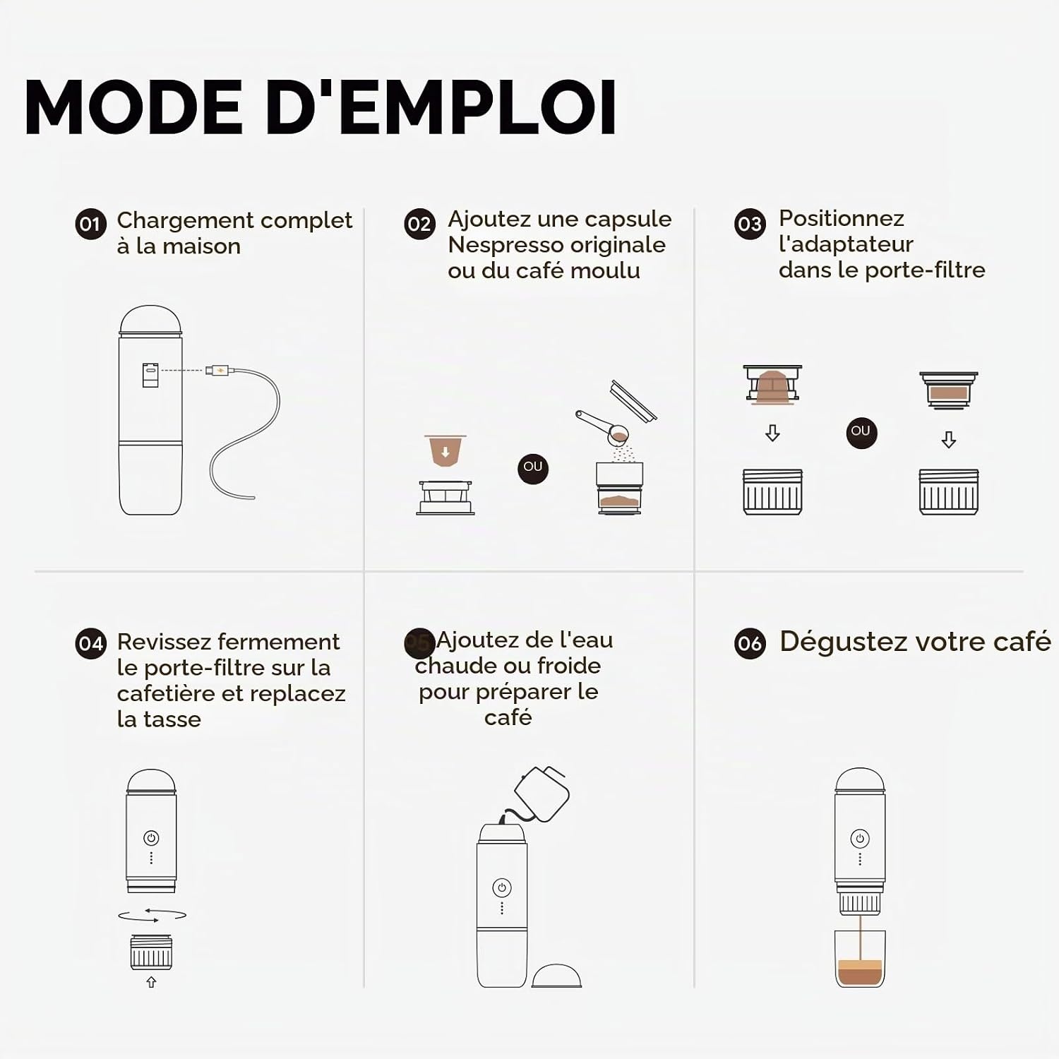 Machine à expresso portable 2-en-1 - Jusqu'à -42% sur votre café nomade