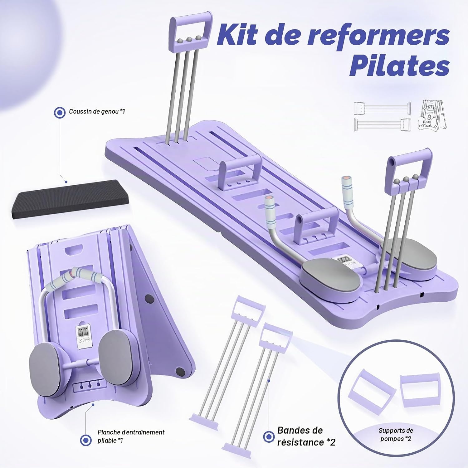 Reformer Pilates Pliable Multifonction - Jusqu'à 41% de remise