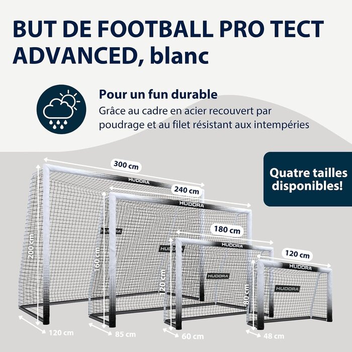 Hudora But de football robuste acier - Jusqu'à -47% sur votre équipement de sport