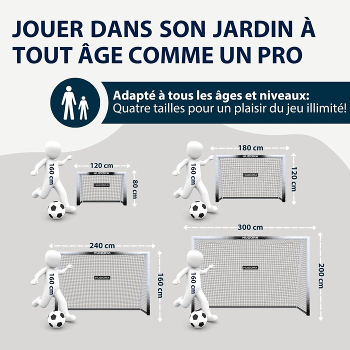 Hudora But de football robuste acier - Jusqu'à -47% sur votre équipement de sport