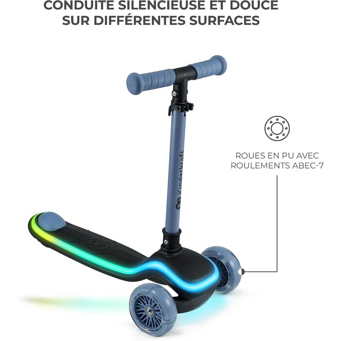 Trottinette 3 roues pliable pour enfant - LED - Jusqu'à -45%