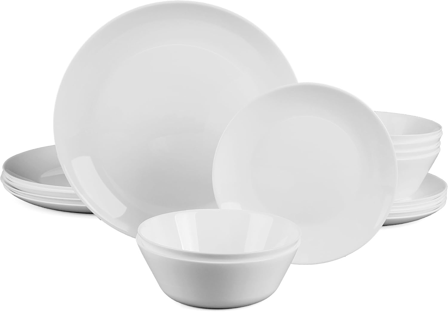 Service de table 18 pièces pour 6 personnes - Blanc - Jusqu'à -45%