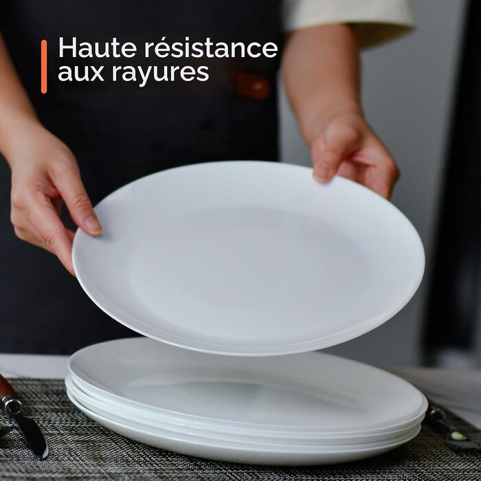 Service de table 18 pièces pour 6 personnes - Blanc - Jusqu'à -45%