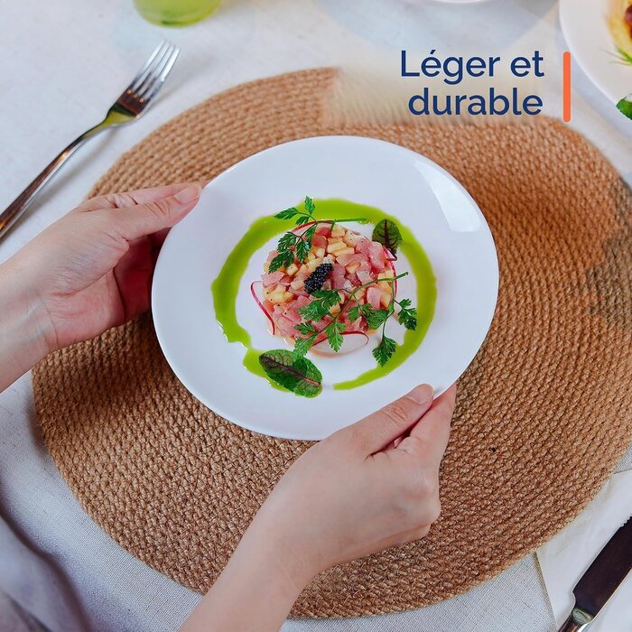 Service de table 18 pièces pour 6 personnes - Blanc - Jusqu'à -45%
