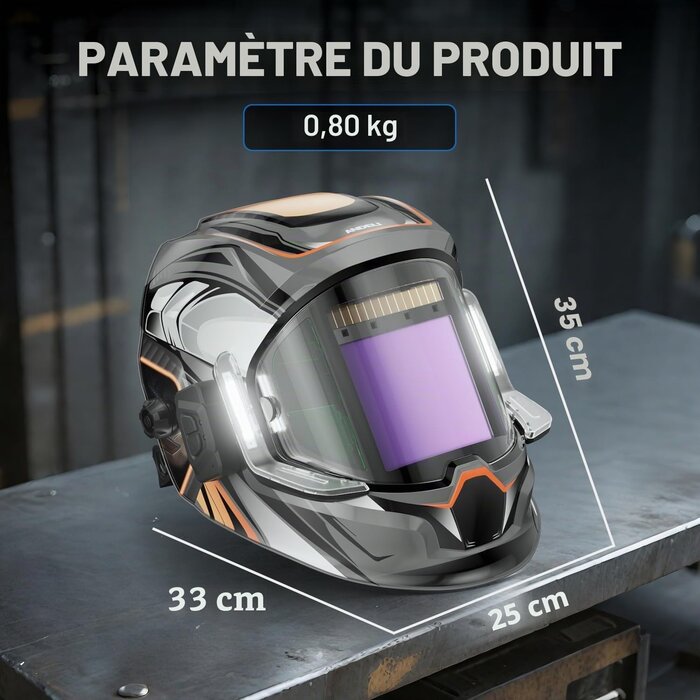 Masque de soudage panoramique 180° avec LED - Jusqu'à 46% de réduction