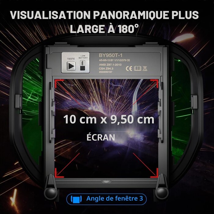 Masque de soudage panoramique 180° True Color - Jusqu'à -46%