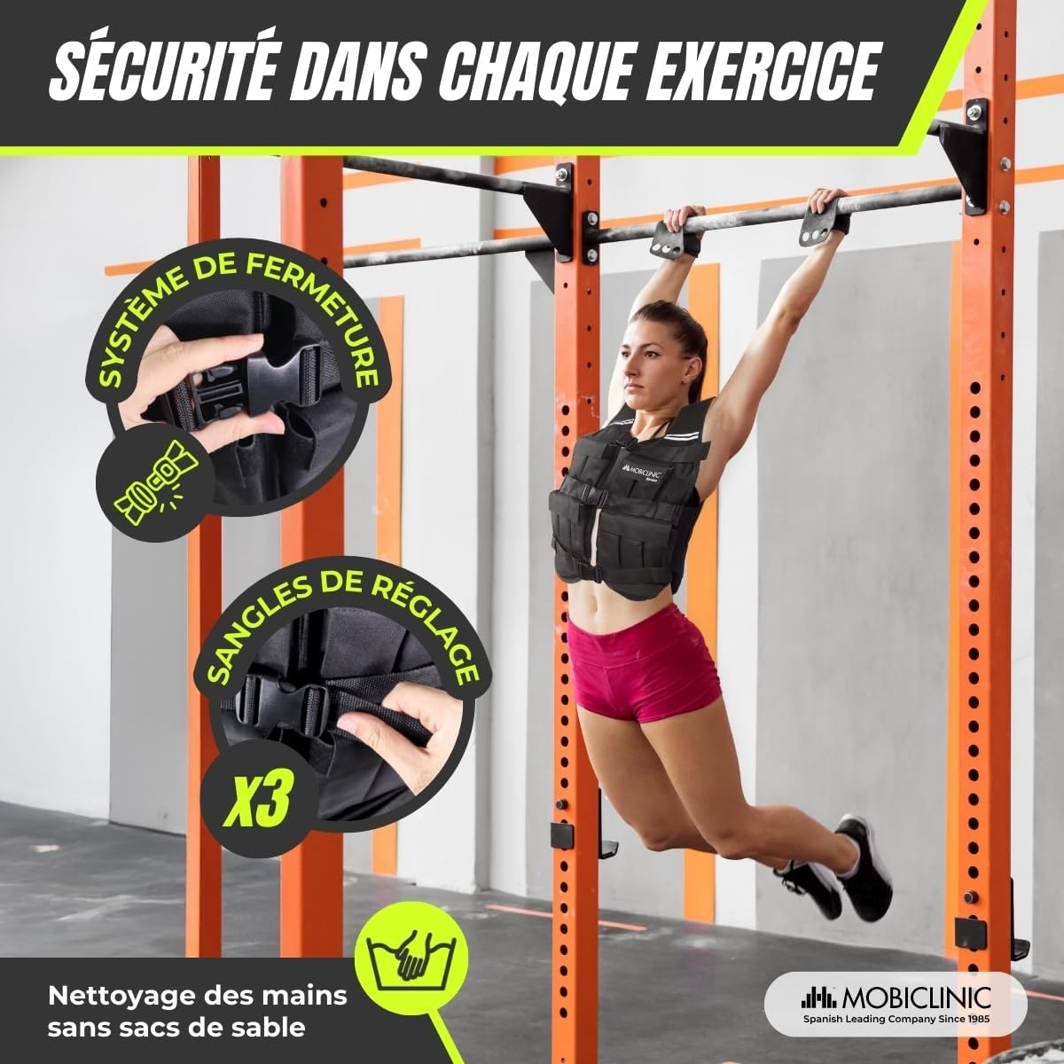 Gilet lesté fitness 20 kg ajustable - Jusqu'à 46% de réduction
