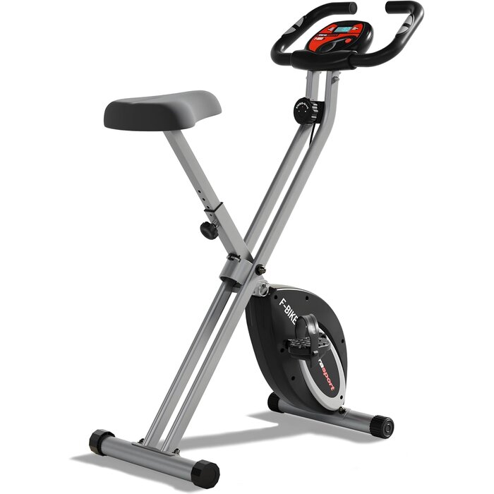 Ultrasport Vélo d'appartement pliable - 8 niveaux de résistance - Jusqu'à -47%