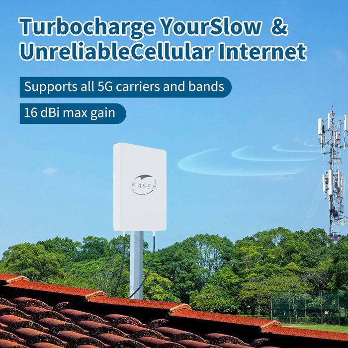 Antenne 5G N78 MIMO 15 dBi - Câble 10m - Jusqu'à -43% sur le prix neuf