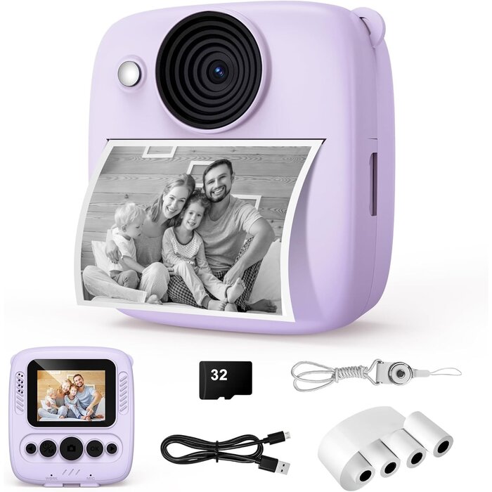 Appareil Photo Instantané Enfants Violet - 48MP - Jusqu'à 44% de remise
