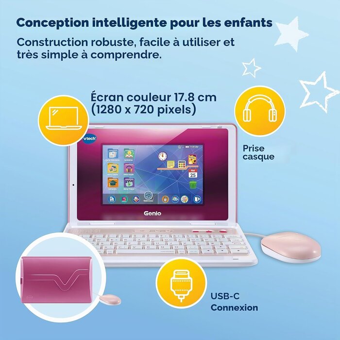 Vtech Ordinateur éducatif enfant rose - Jusqu'à -43% sur le prix d'origine