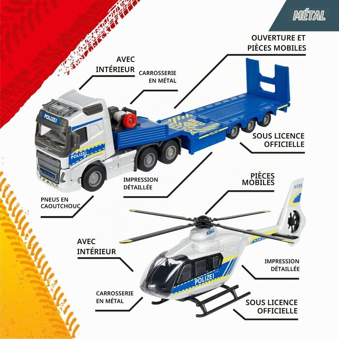 Set Camion Police et Hélicoptère - Jusqu'à 43% de remise