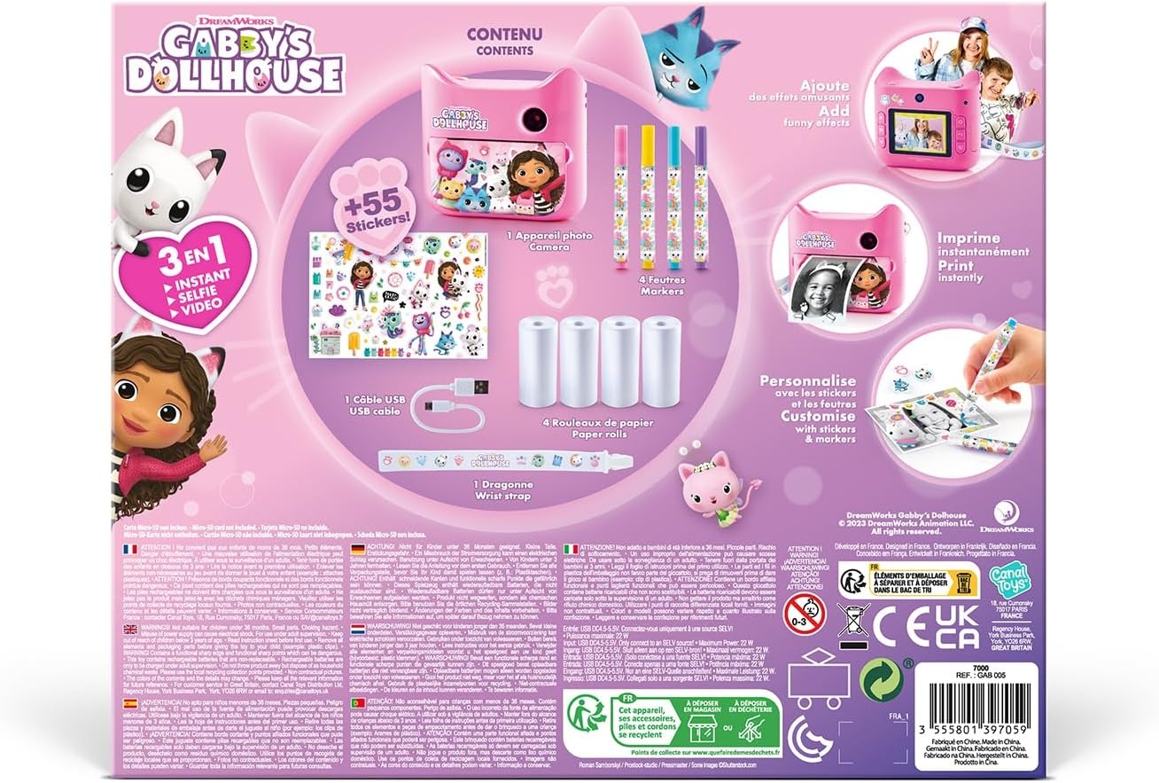 Canal Toys Appareil photo instantané enfant - Impression thermique - Jusqu'à 46% de remise