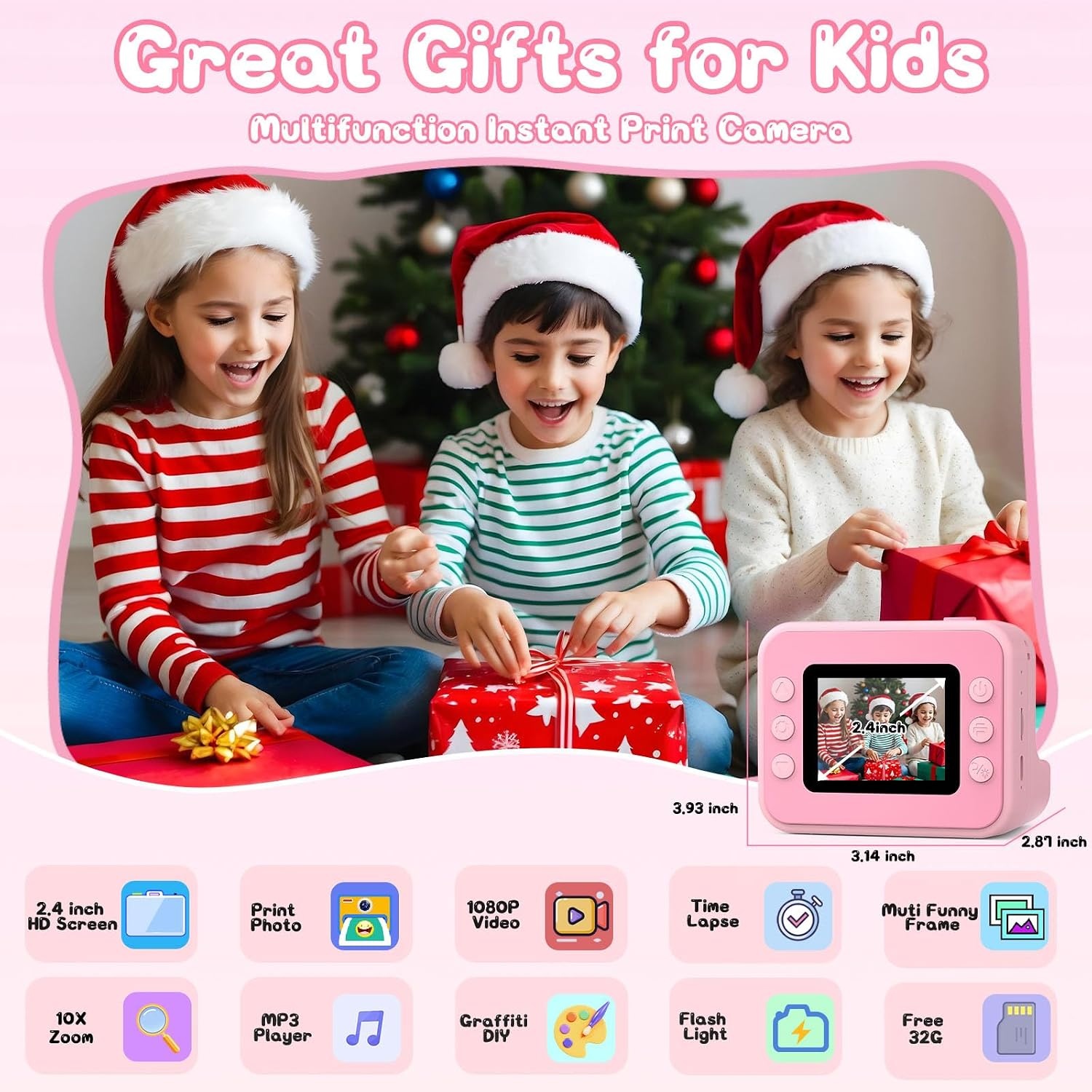 Appareil photo instantané pour enfants - Violet - Jusqu'à 45% de remise