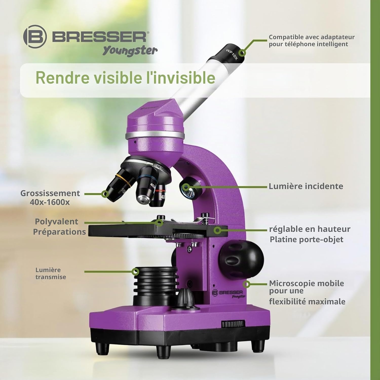 Microscope Junior 1600x avec adaptateur smartphone - Jusqu'à 46% de réduction