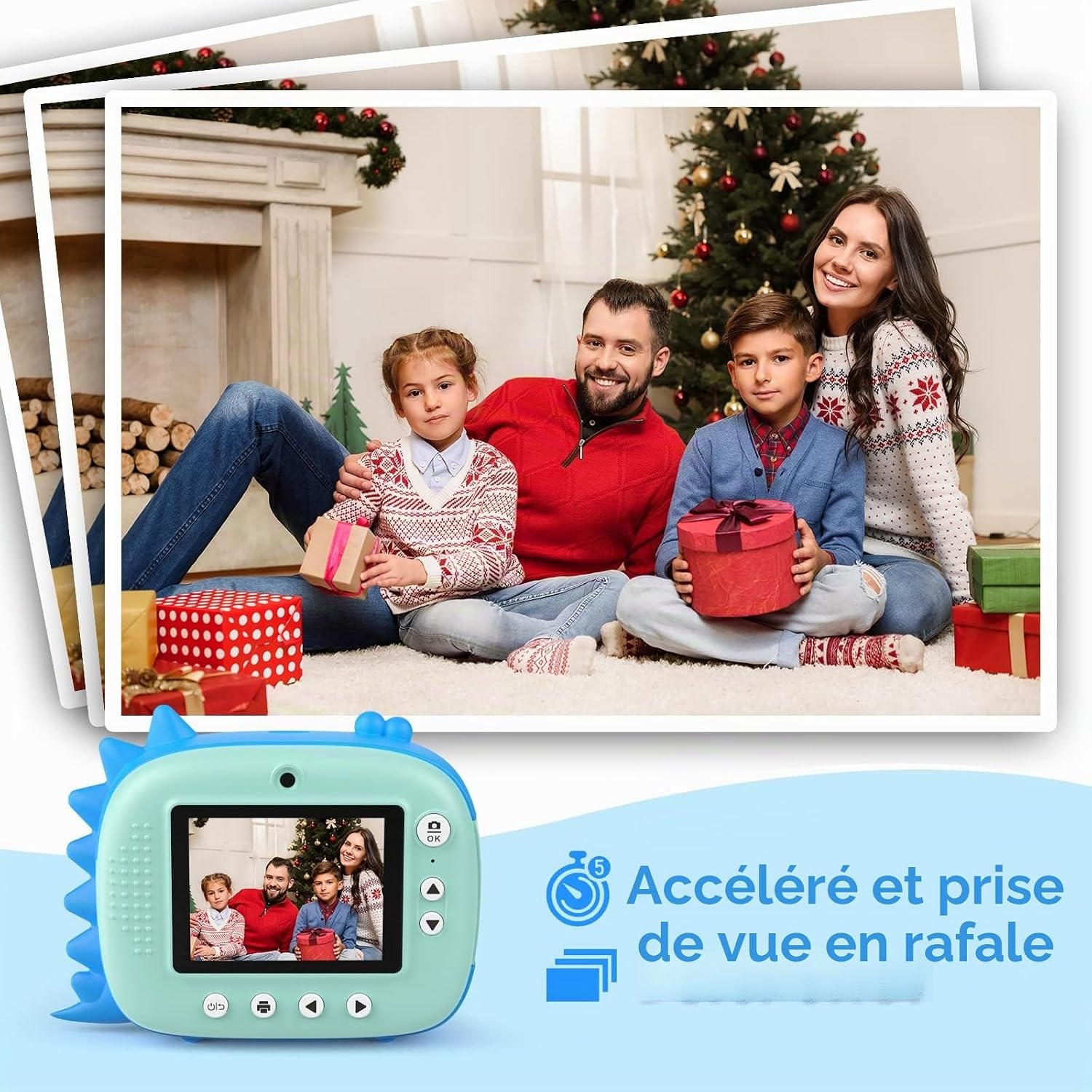 Appareil photo instantané enfant 20MP - Bleu - Jusqu'à -41%