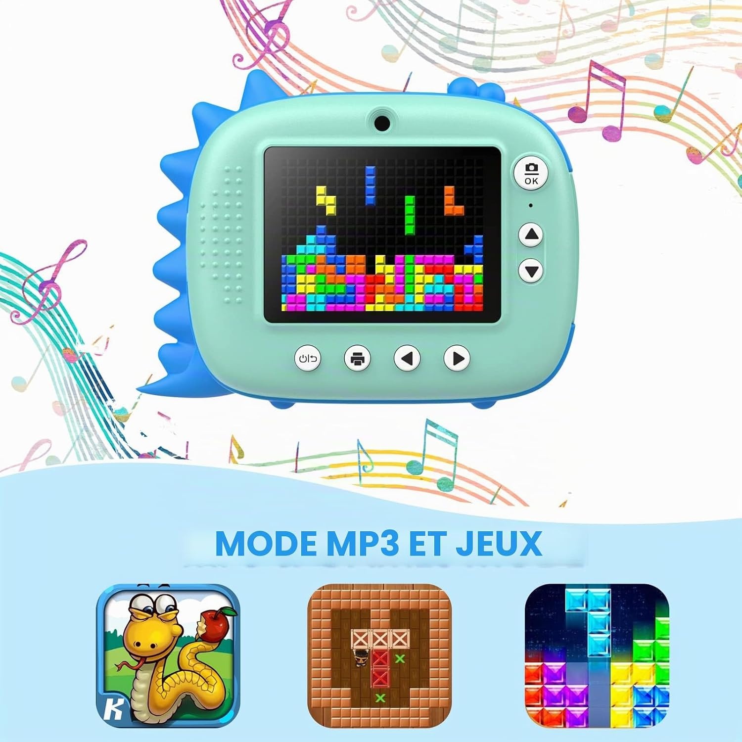 Appareil photo instantané enfant 20MP - Bleu - Jusqu'à -41%