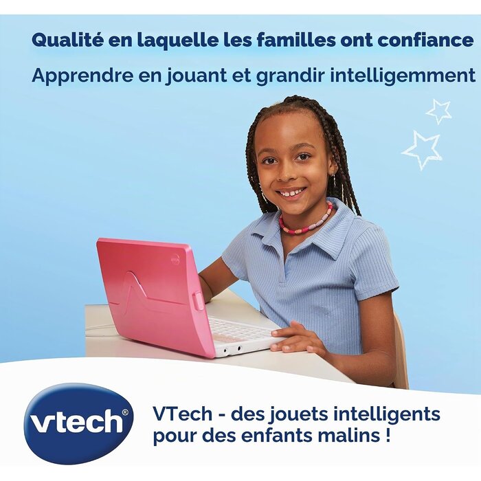Vtech Ordinateur éducatif rose pour enfants - 40 jeux - Jusqu'à 43% de remise