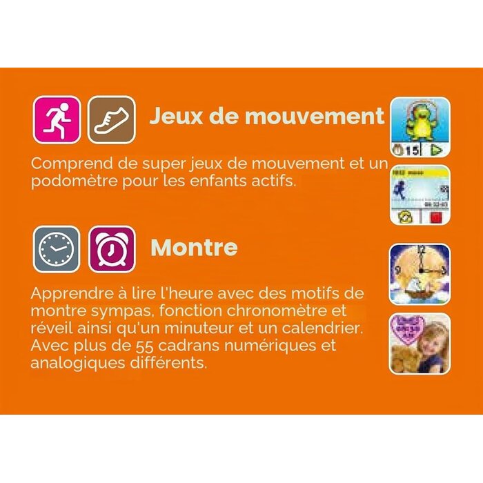 Vtech Montre connectée pour enfants, double caméra, violet - Jusqu'à 40% de remise