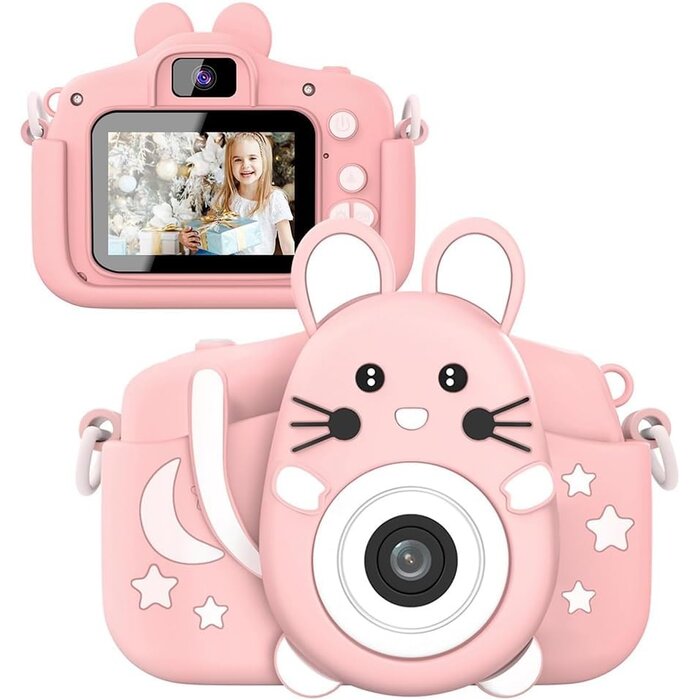 Appareil photo numérique enfant HD 20MP - Rose - Jusqu'à -38%