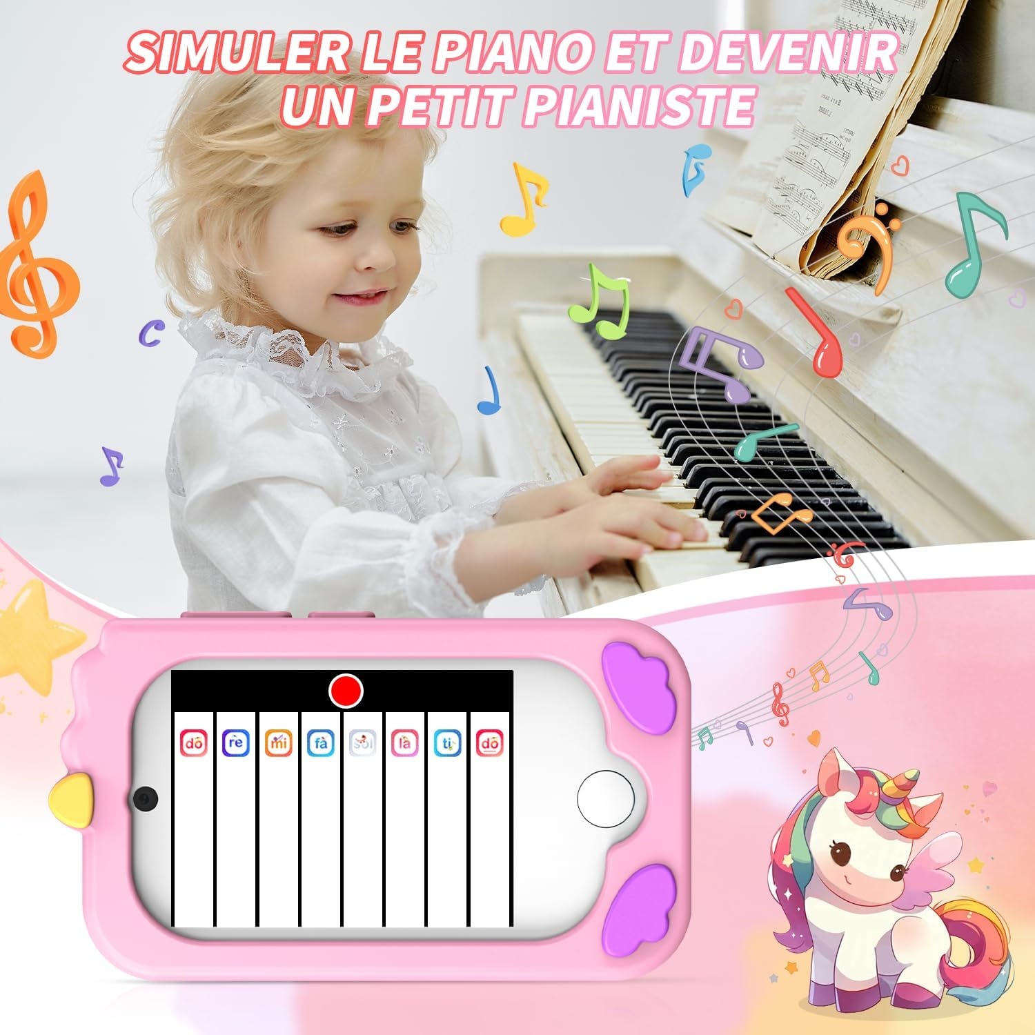 Smartphone pour enfants rose - Éducatif et interactif - Jusqu'à 44% de remise