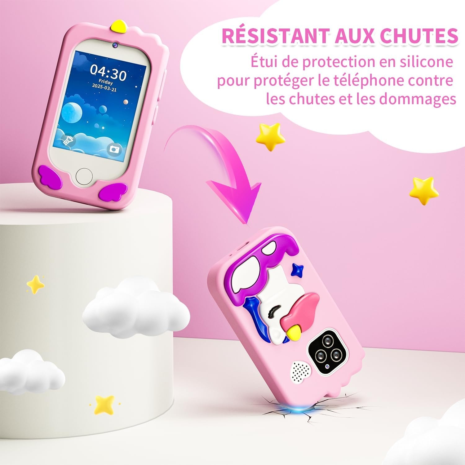 Smartphone pour enfants rose - Éducatif et interactif - Jusqu'à 44% de remise