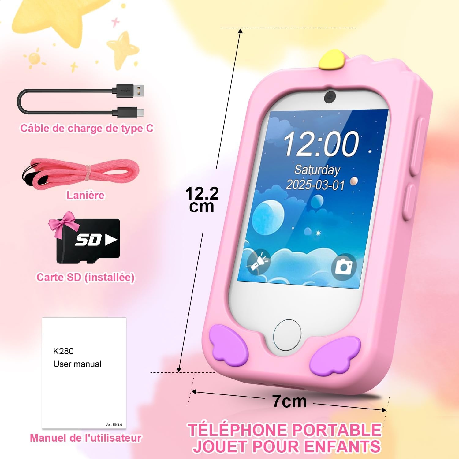Smartphone pour enfants rose - Éducatif et interactif - Jusqu'à 44% de remise