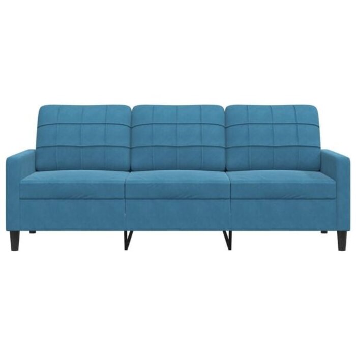 Vidaxl Canapé 3 places 180 cm velours bleu - Jusqu'à -37%