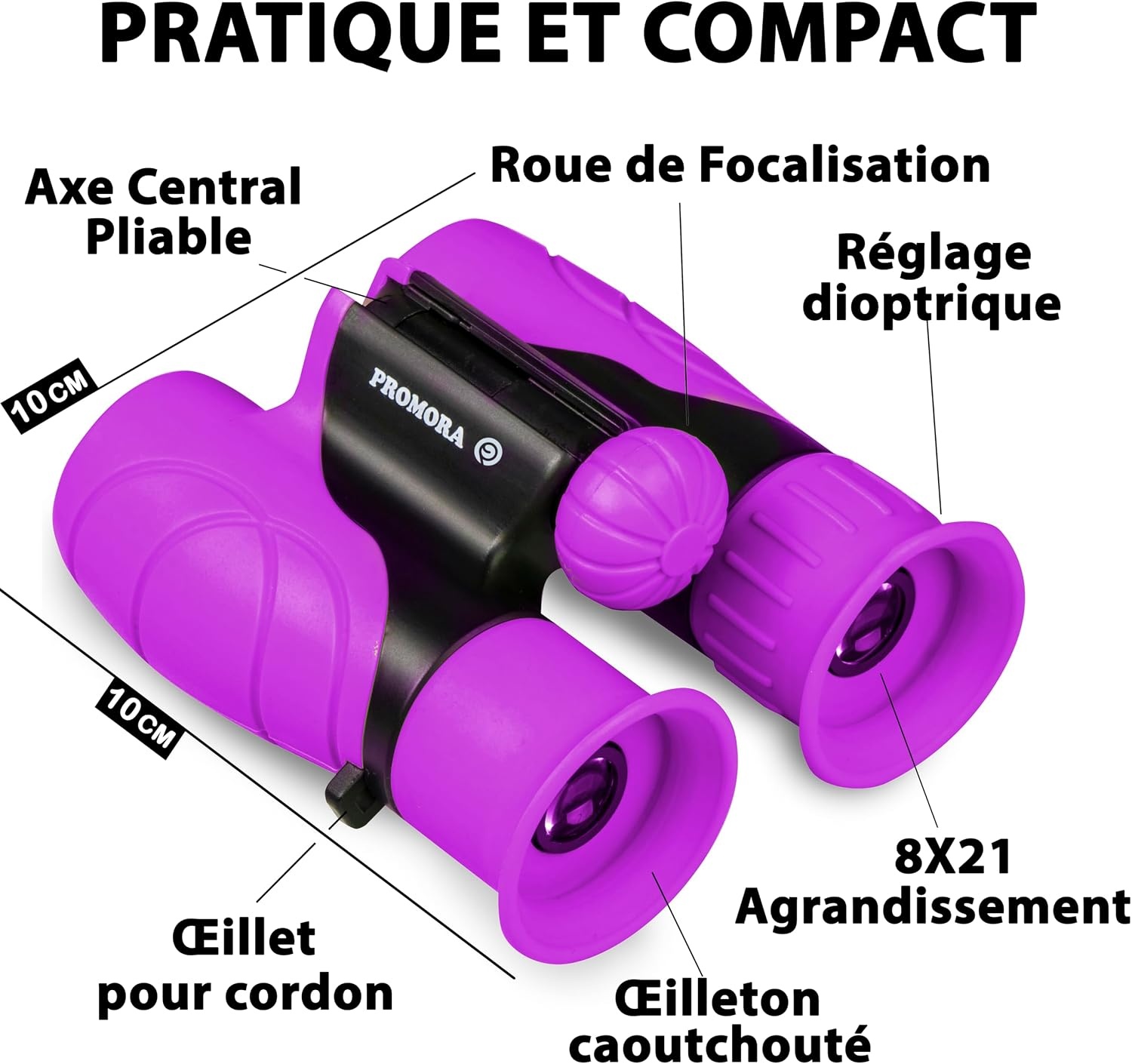 Jumelles Enfant 8x21 Violettes + Kit Exploration - Jusqu'à 43% de remise