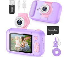 Appareil photo enfant 1080P violet - Objectif 180° - Jusqu'à 33% de réduction