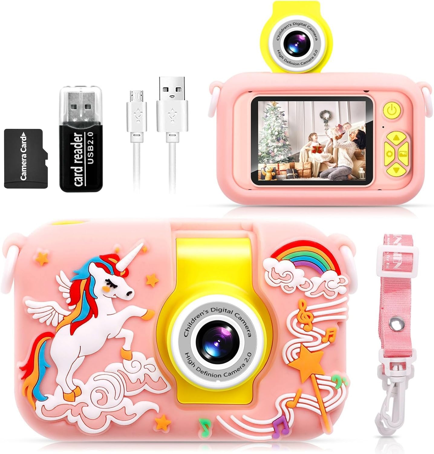 Appareil photo enfant 1080P violet - Objectif 180° - Jusqu'à 33% de réduction