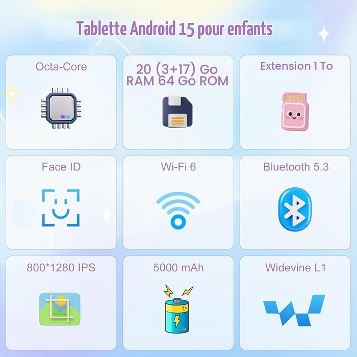 Tablette Enfant 10" Violette : Jusqu'à 46% de réduction sur notre outlet