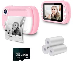 Appareil photo instantané enfant 1080P - Rose - Jusqu'à 45% de remise