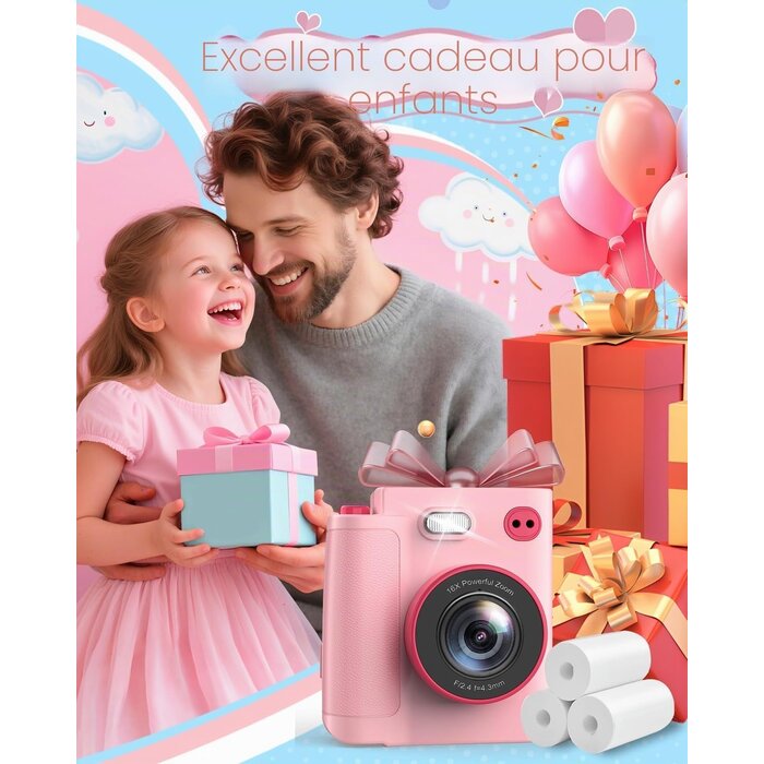 Appareil photo instantané pour enfants - Rose - Jusqu'à -43% de remise