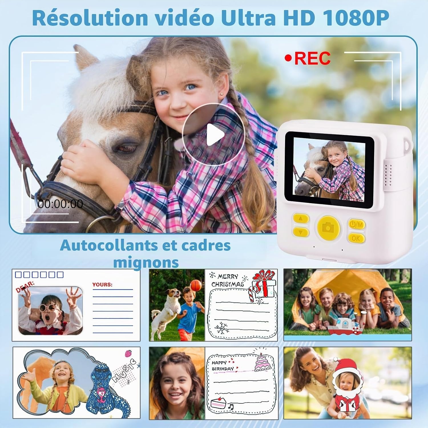 Appareil photo numérique enfant avec impression instantanée - Jusqu'à -44%