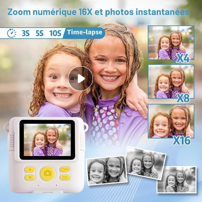 Appareil photo numérique enfant avec impression instantanée - Jusqu'à -44%